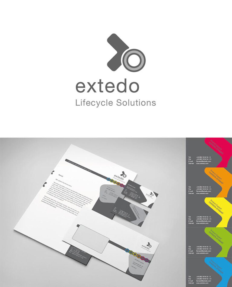 Portfolio Grafikdesign - Logogestaltung und Geschäftsausstattung / Extedo GmbH