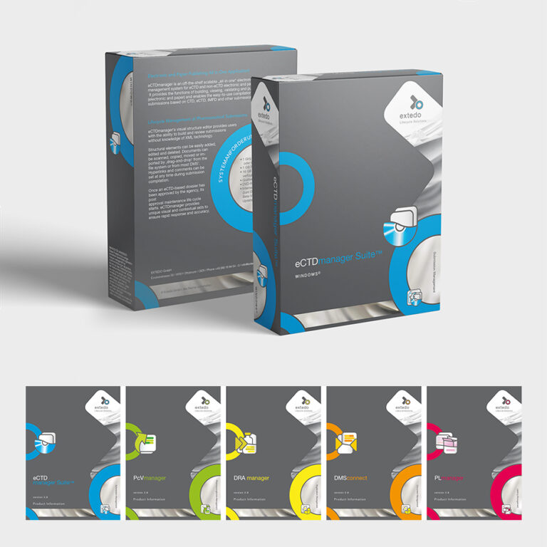 Portfolio Grafikdesign - Softwarebox für Extedo GmbH